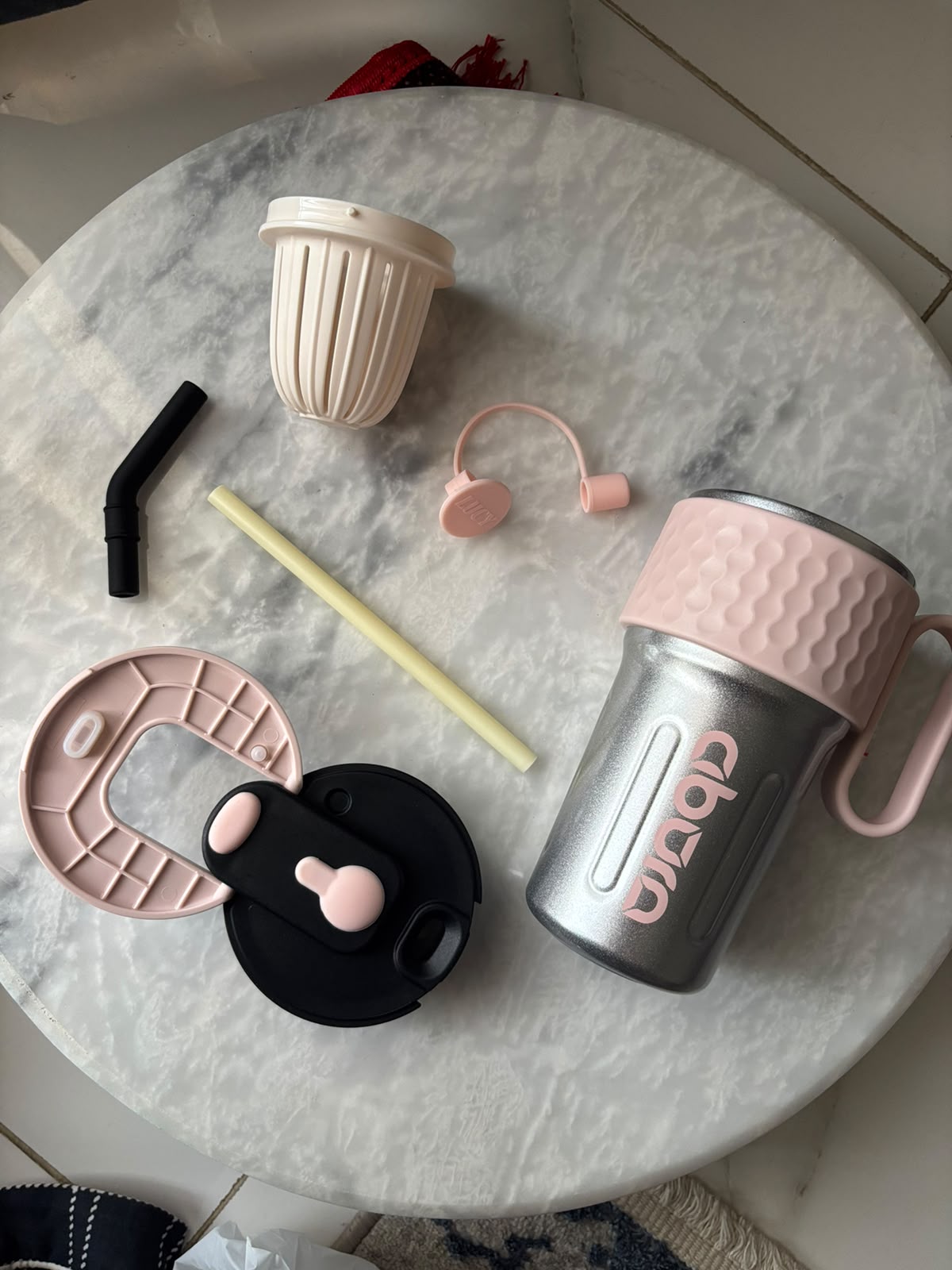 BOSHENG Pink Glaze vaccum cup