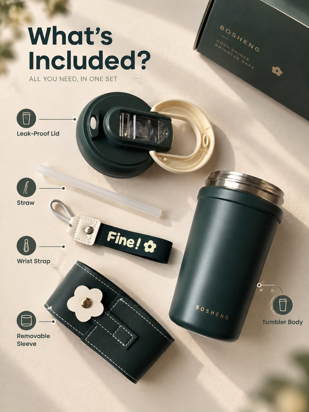 BOSHENG Breezy Green vaccum cup