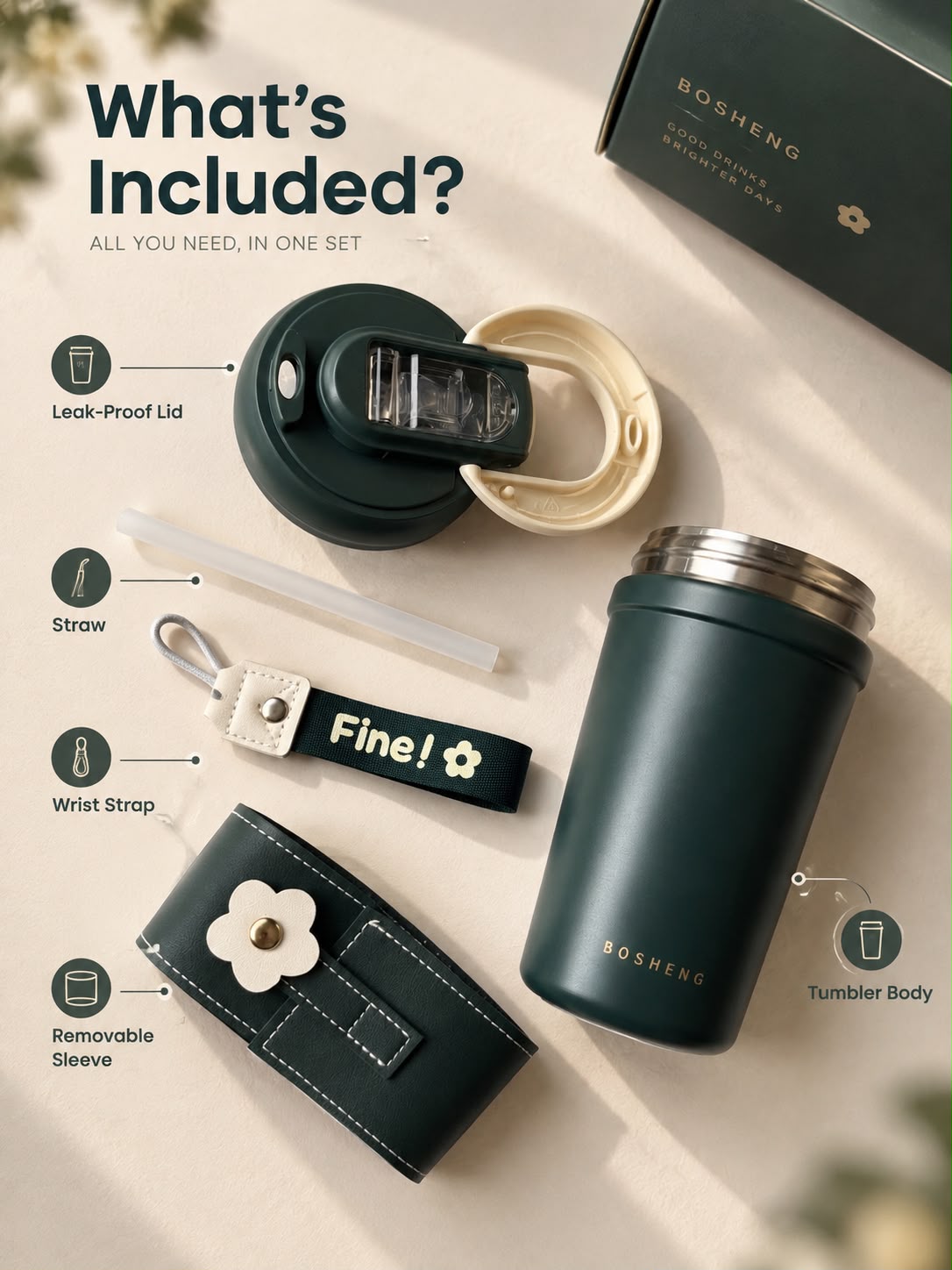 BOSHENG Breezy Green vaccum cup